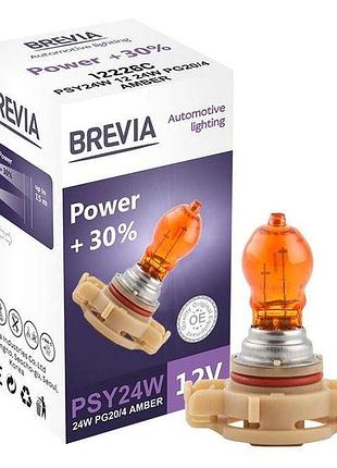 Лампа 12v (цок.pg20/4) psy24w + 30% amber "brevia" (12226c)