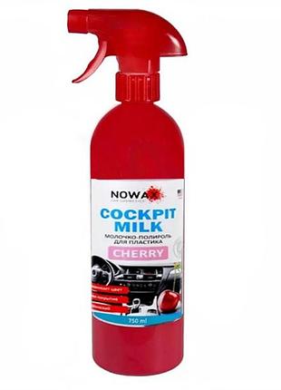 Полироль торпеды молочко триггер 750ml "nowax" nx75014 / вишня (20шт/уп)
