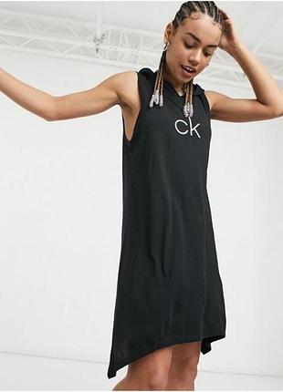 Calvin klein swim чорна пляжна сукня з капюшоном оригінал