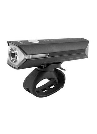 Велосипедна фара 1xcree/300 lm/5реж. роботи/ipx4/usb/алюм.корп/кріплення на кермо greys №gr10200
