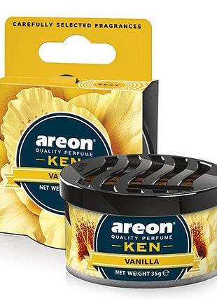 Освежитель сухой консерва 35gr - "areon" - ken - vanilla (ваниль) (12шт/уп)