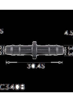 Соединитель c3408 для трубок d5.6 ( уп. 100 шт.)