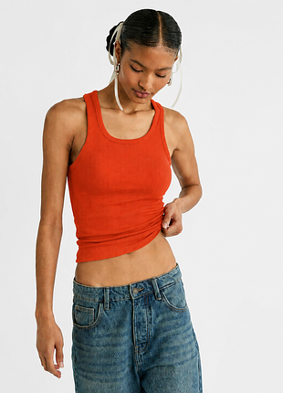 Женская  майка в рубчик от zara