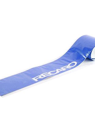 Наклейка лобовое стекло бус синяя 160*1800 "recaro"