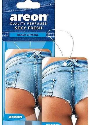 Освежитель сухой лист - "areon" - sexy fresh - black crystal (черный кристалл) (10шт/уп)