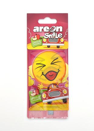 Освежитель сухой лист - "areon" - smile dry - apple cinnamon (яблоко с корицей) (10шт/360ящ.)