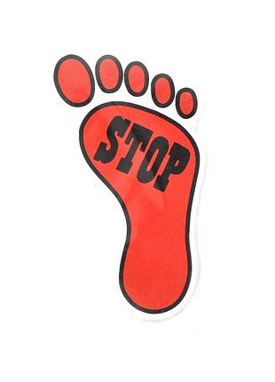 Наліпка "нога-stop" 9х5.5см (10шт/уп)