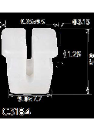 Клипсы c3184 втулка под саморез vw, audi, seat, skoda (n90541001, n-905-410-01, 14612) ( уп. 100 шт.