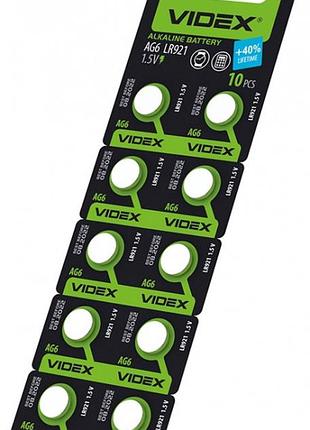 Батарейка ag 6 "videx" (1блістер-10шт) у пультах/годинник