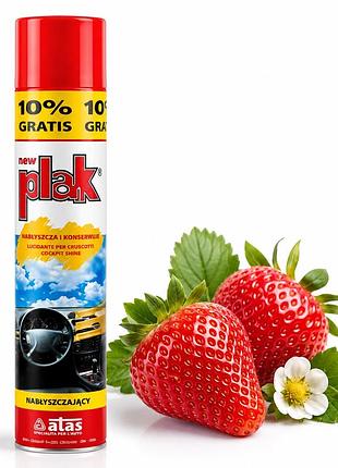 Полироль торпеды спрей 750ml "plak" клубника (24шт/ящ)