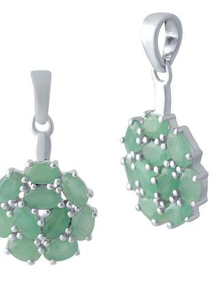 Срібна підвіска proba зі смарагдом 2.192ct (2042402)