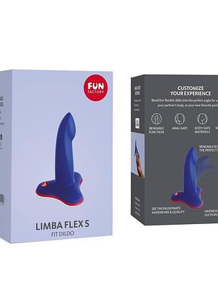 Фаллоимитатор fun factory limba flex s, синий, гибкий, с эффектом памяти, подходит для точки g 9