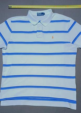 Плечі 51 см polo  ralph lauren  size xl    в біло синю смужку  поло
