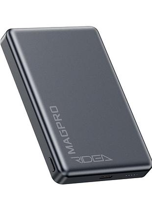 Мобильная батарея ridea rp-m10 magpro qc/pd 20w, qi 15w with magnetic 10000mah серый