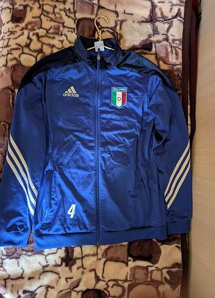 Спортивная кофта adidas (italia zurigo) / синяя олимпийка адидас с логотипами