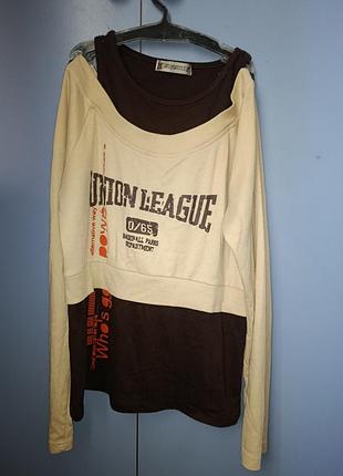 Кофта жіноча  повсякденна union league біла, коричнева