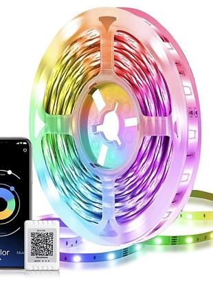 👉 led стрічка rgb 10м (2x5м) з пультом 5050 підсвітка кімнати