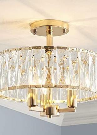 Кристальная люстра saint mossi, полунакладная (semi-flush), золото