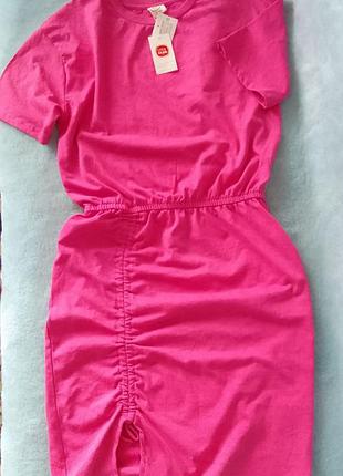 Рожева проста сукня  size 170 (s-m) cool club