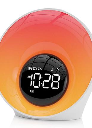 Розумний будильник wake up light bl20, світловий світанок, нічник, звуки природи, sound machine