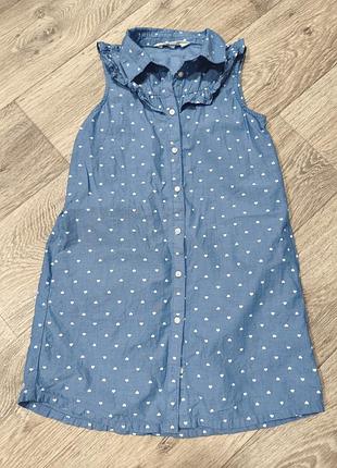 Сукня котонова в сердньки h&m