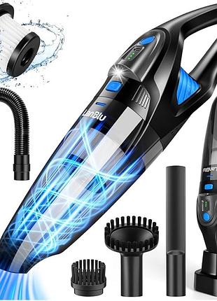 Автомобильный беспроводной пылесос 120w | портативный ручной автопылесос с насадками