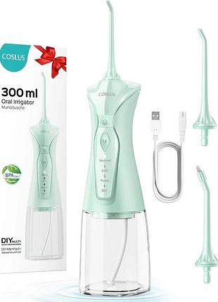Іригатор для зубів coslus 300 мл акумуляторний water flosser 4 режими портативний