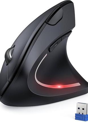 Беспроводная вертикальная мышь tecknet tk-ms007 ergonomic wireless mouse 2.4ghz usb