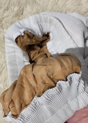 Спідниця-міді-міні)спідниця з бежевим коричневим подьюбником 🧡2 фото