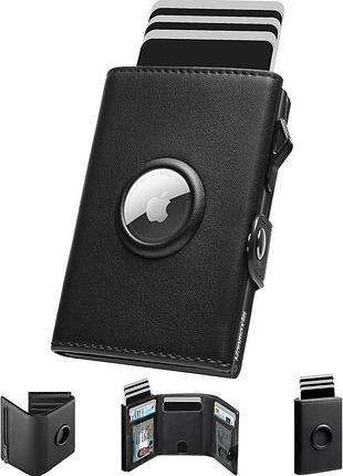Кардхолдер manmaxim rfid carbon з монетницею та pop-up механізмом для карток