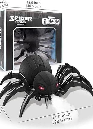 Радіокерований павук spider spray з ефектом пари, світлом та пультом керування 🕷️