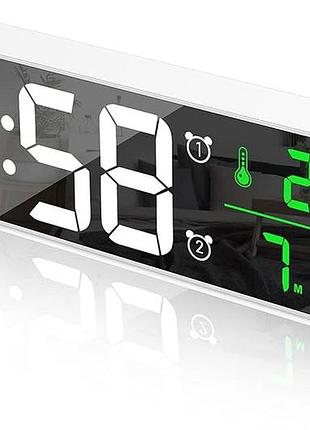 Mosuo f-8810 led дзеркальний електронний годинник-будильник з температурою та usb живленням