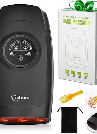 Безпровідний електричний масажер для рук cotsoco (cotsoco cordless electric hand massager) (чорний)