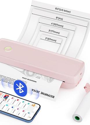 Портативный термопринтер munbyn b8 bluetooth a4 без чернил usb-c для телефона и ноутбука (новый)
