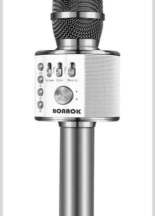 Караоке мікрофон bonok multi-function, bluetooth, бездротовий, з ефектом ехо