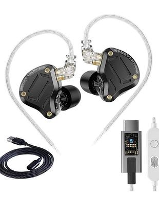 Kz zs10 pro 2 гибридные проводные наушники iem с микрофоном 3.5mm б/в