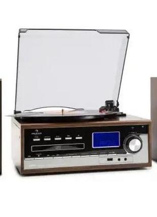 Виниловый проигрыватель auna deerwood usb/cd/mp3 ретро