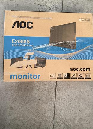 Монітор aoc e2066s 20” led, б/у, робочий