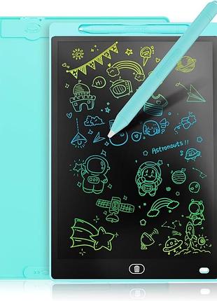 Lcd планшет для рисования и заметок 8.5” со стилусом голубой | электронная доска для детей