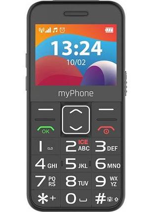 Телефон для літніх людей myphone halo 3 lte 4g з великими кнопками, кнопка sos, док-станція; легке б/у