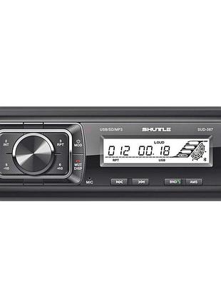 Автомагнітола shuttle sud387 (black/white) usb/sd/знімання. панель/bt/пульт/усил.кач/4х45w