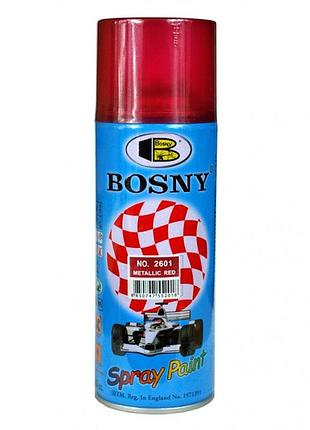 Фарба металік червоний 400ml "bosny" №2601 (12шт/уп)