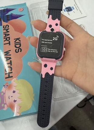 Дитячий смарт годинник smart kids watch з gps та sim-картою 2g, дзвінки, трекер (рожевий)
