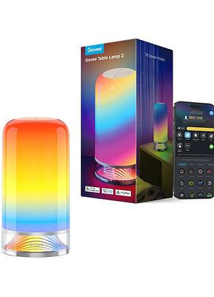 Умная rgb лампа govee table lamp 2 h6022 wi-fi, bluetooth, alexa, google home, 16 млн цветов, ночник led