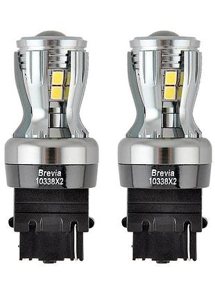 Світлодіод 12/24v p27(3156) білий p27w 14x2835smd 350lm 6000k "brevia" canbus №10338 (2шт)