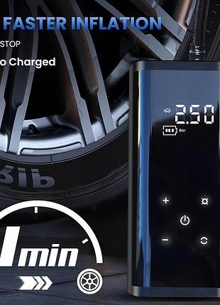 Компресор автомобільний 12v 150 psi, цифровий насос для шин, автостоп, портативний