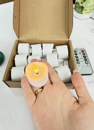 Led свічок daphomeu 10 шт з пультом дистанційного керування, 8 робочих, б/в