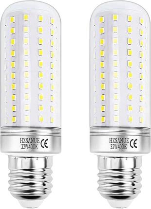Led лампи кукурудза e27 32w 4000k нейтральне світло комплект 2 шт hzsanue
