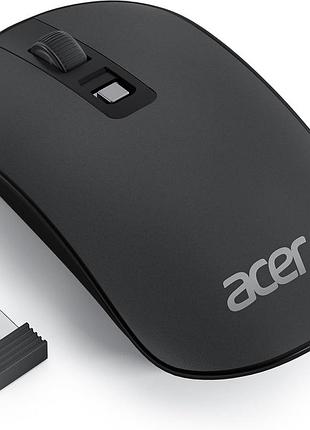 Бездротова мишка acer omr242 usb 2.4ghz чорна для ноутбука пк (windows/mac)