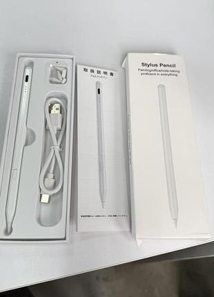 Стилус pencil для ipad з usb зарядкою, універсальний стилус для планшета, білий